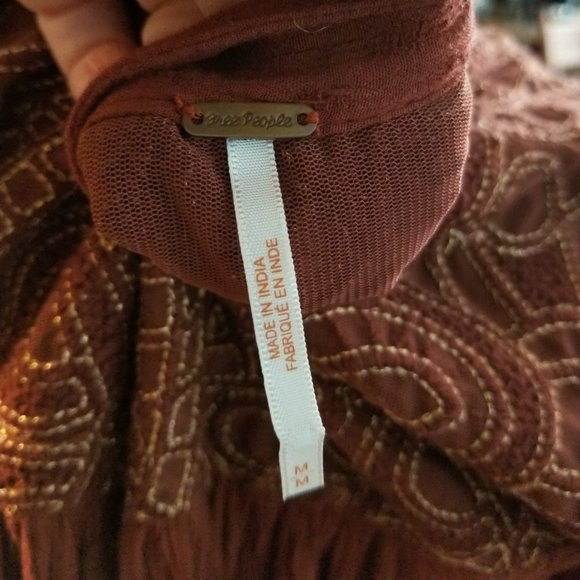 Free People Canyon Rose high-lo blouse size Medium - Picture 4 of 9